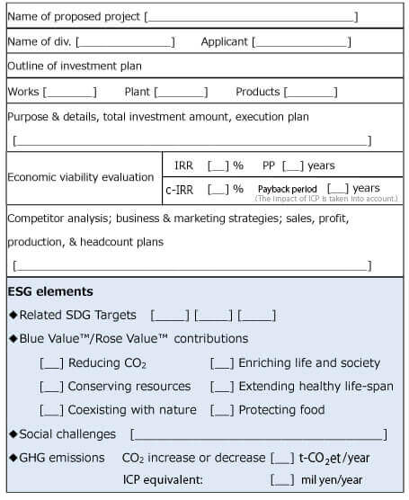 Investment planning form (Example)