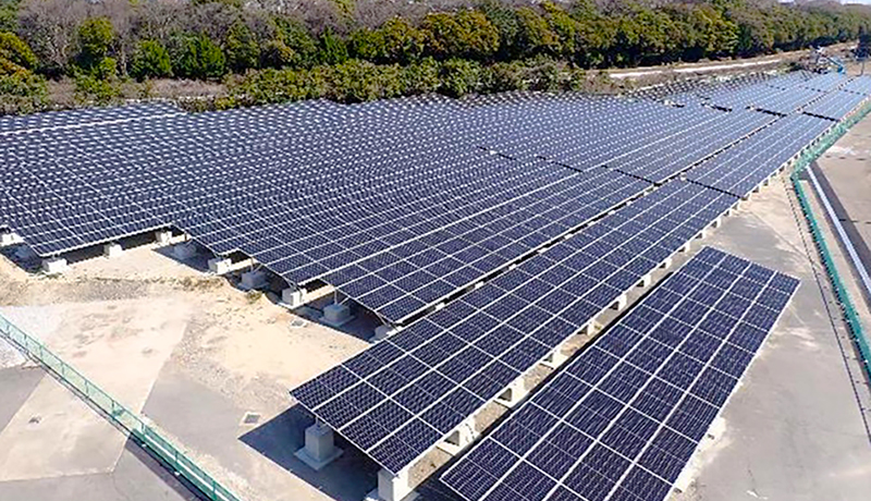 Solar power generation facilities installed at the Nagoya Works