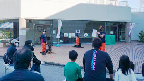 Ichihara Works Introduction and petting with disaster rescue dogs