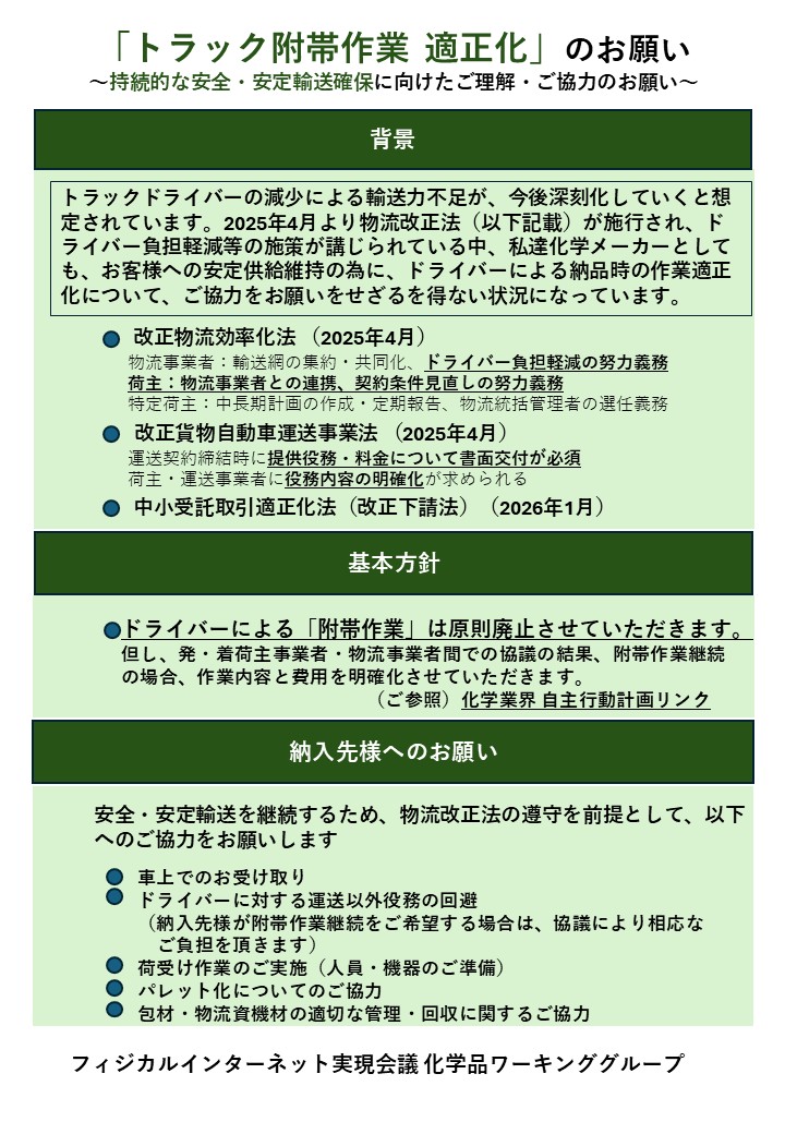 （別紙1）附帯作業のチラシ