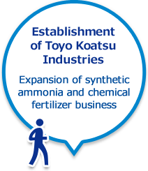 Establishment of Toyo Koatsu Industries Expansion of synthetic ammonia and chemical fertilizer business