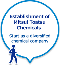 Establishment of Mitsui Toatsu Chemicals Start as a diversified chemical company