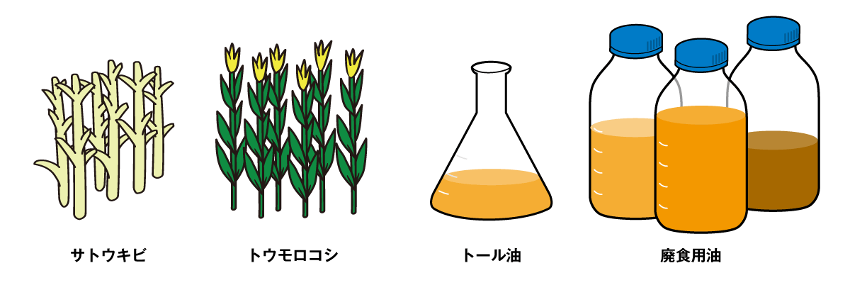 バイオマスプラスチックの原料