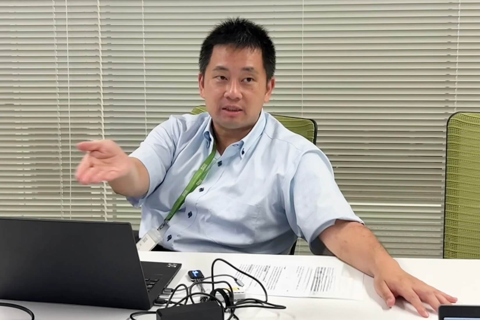 取材の様子_山中さん