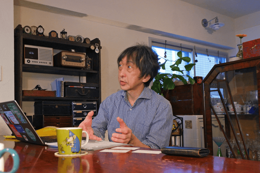 明日香教授_取材の様子