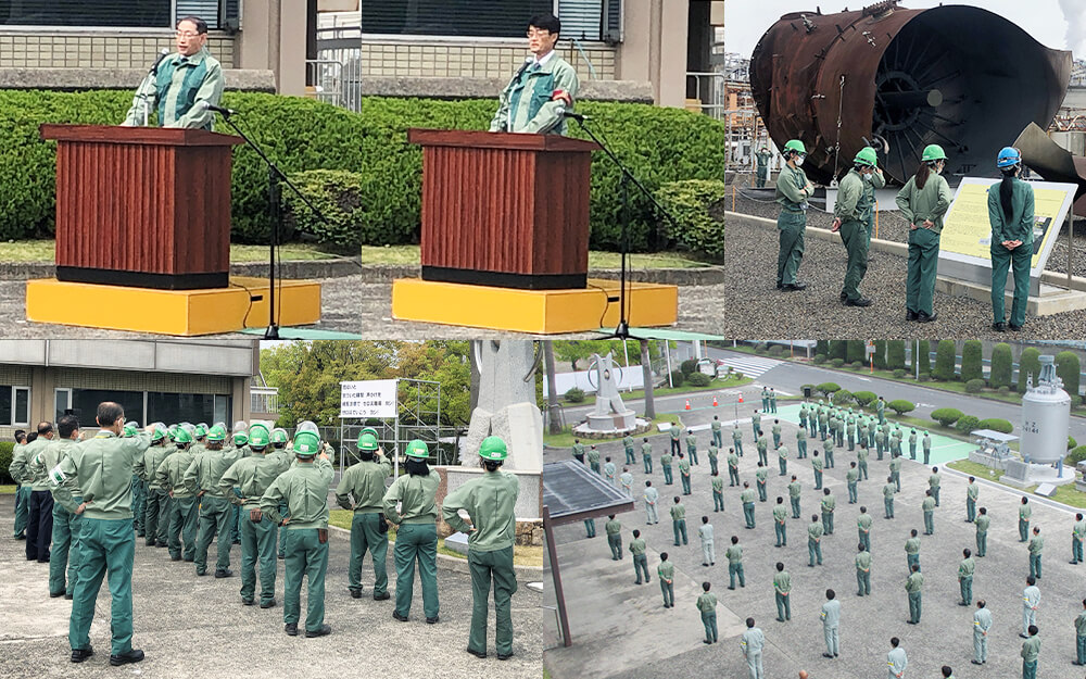 Safety pledge ceremony at Iwakuni-Ohtake Works (April 2023)
