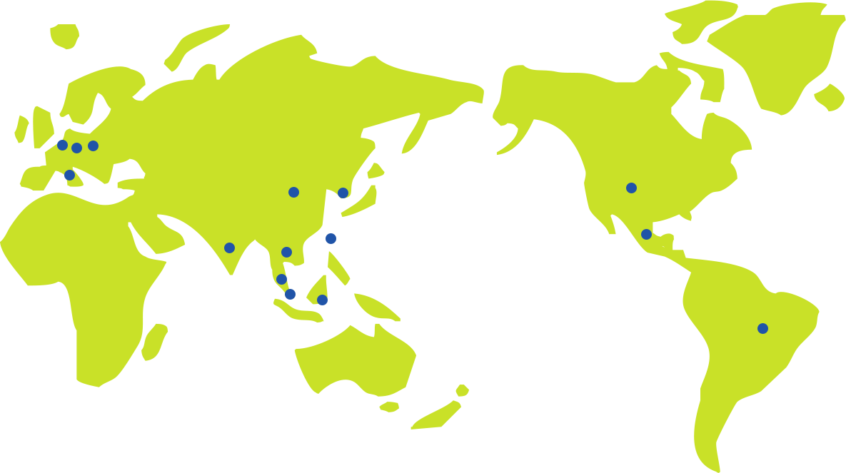 海外拠点 15ヶ国・地域
